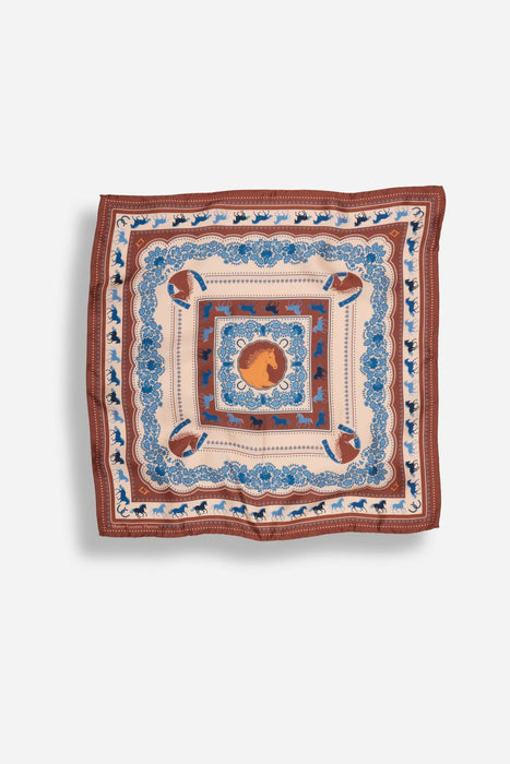 Maison Lecomte Flament Equestrian Moka Small Scarf