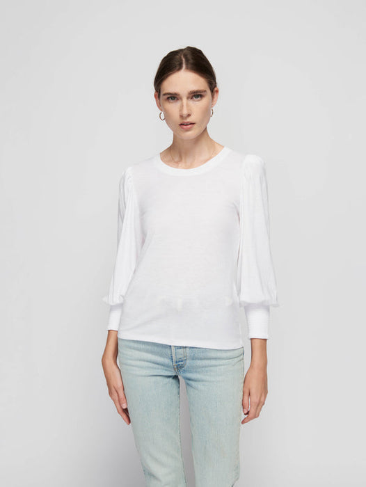 Nation LTD Loren Peasant Top (white)