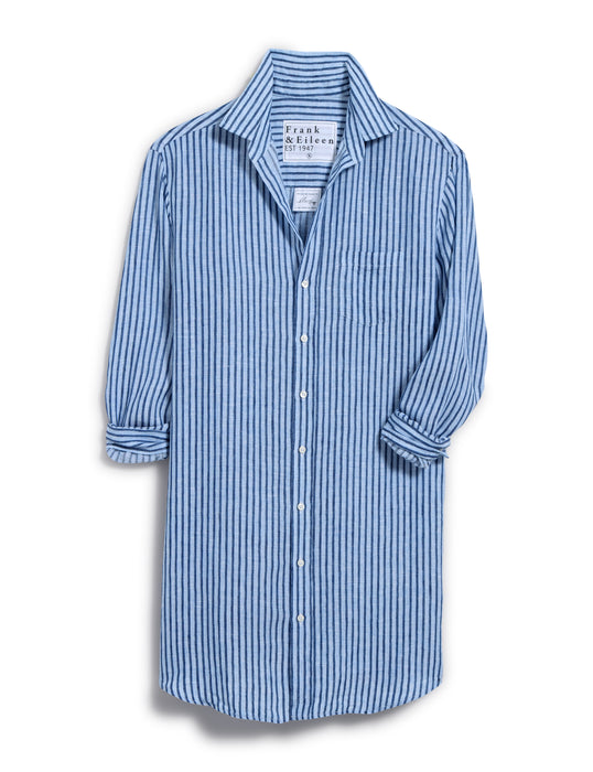 Frank and Eileen Mary Blue/Navy Textured Stripe Dress