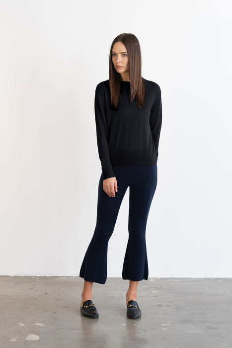Kathryn McCarron Marguerite Black Paperthin Sweater