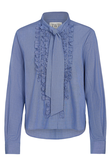 TWP Connor Blue/ White Stripe Top