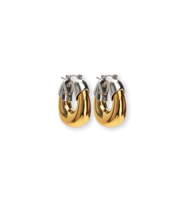 Lizzie Fortunato Mini Organic Hoops in Mixed Metal
