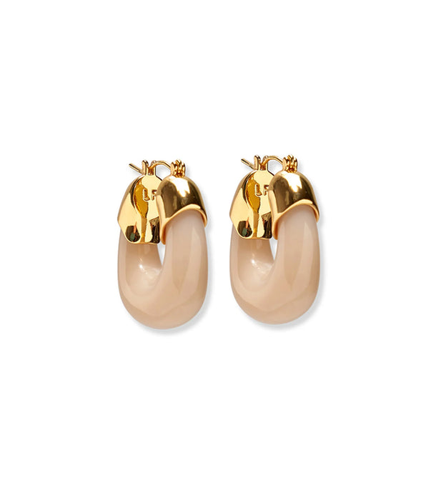 Lizzie Fortunato Organic Hoops in Dove
