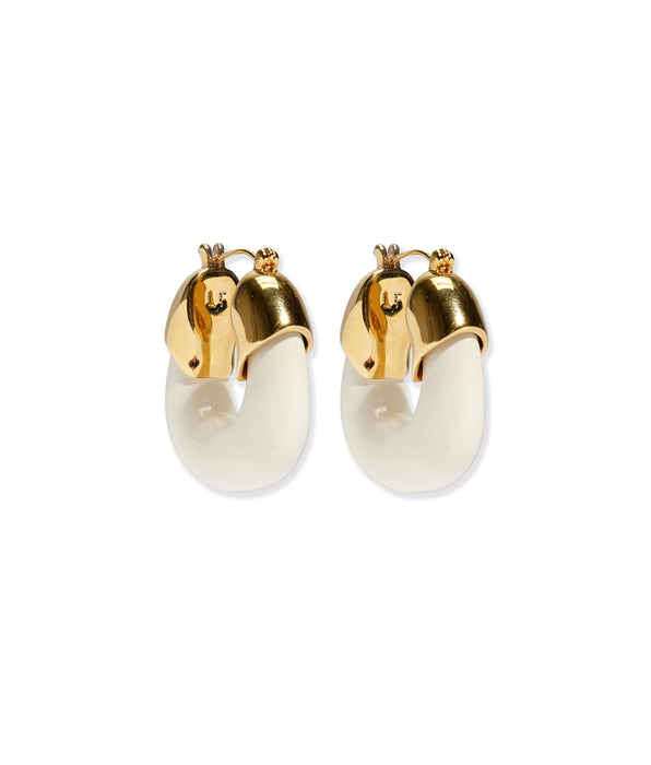 Lizzie Fortunato Organic Hoops in Alabaster