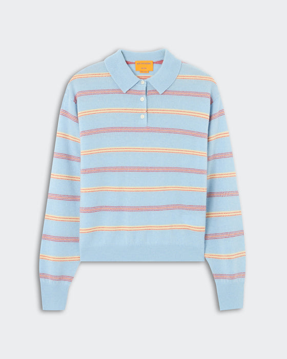 Guest in Residence Collegiate Stripe Polo Top