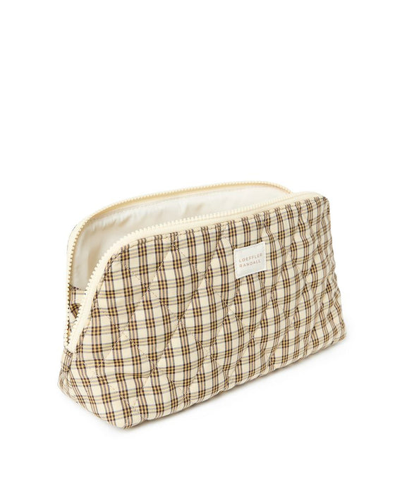 Loeffler Randall FRANCES COSMETIC POUCH (tiny butter plaid)