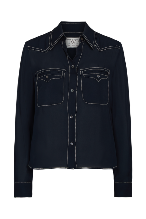TWP Carter Topstitch (navy)