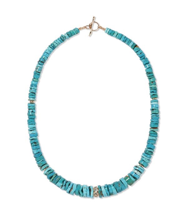 Lizzie Fortunato TURQUOISE, SKY BLUE TOPAZ & 14K GOLD NECKLACE