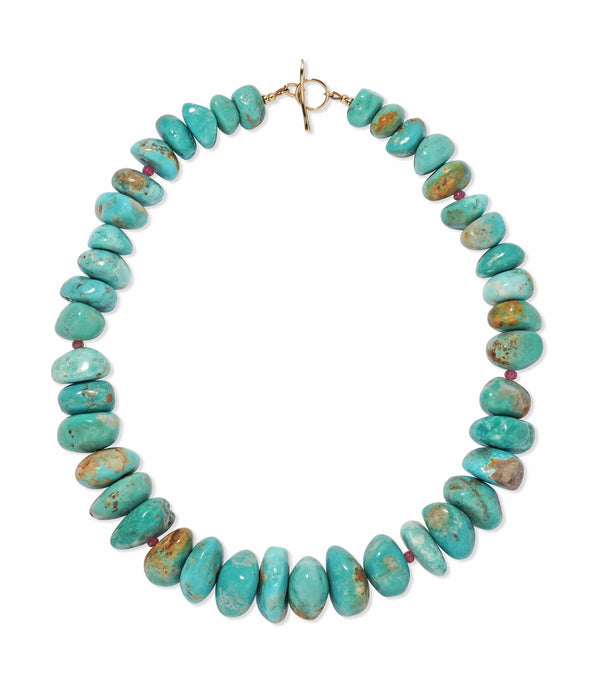 Lizzie Fortunato Turquoise Ruby & 14K Gold Necklace