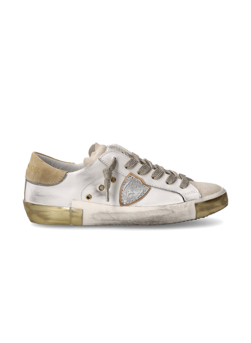 Philippe Model PRSX Low Woman (VEAU DAIM_BLANC)