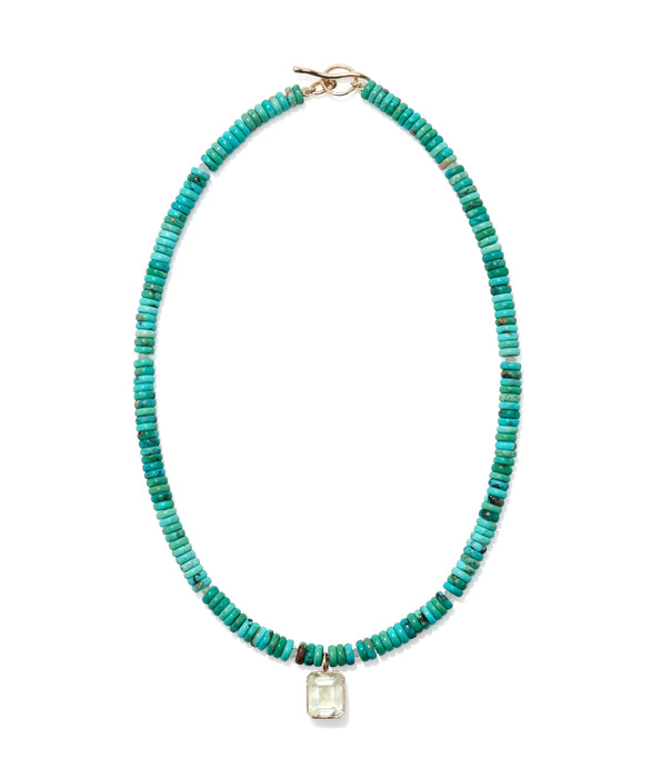 Lizzie Fortunato Turquoise & Green Amethyst 14k Gold Charm Necklace