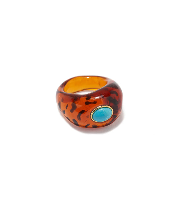 Lizzie Fortuanto Monument Ring in Leopard