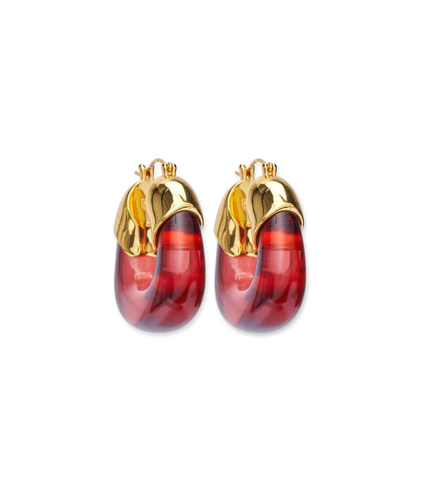 Lizzie Forunato Organic Hoops in Wine