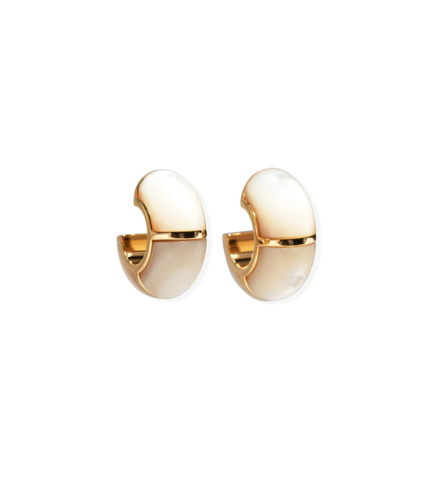 Lizzie Fortunato Zellige Hoops in Mother-of-Pearl