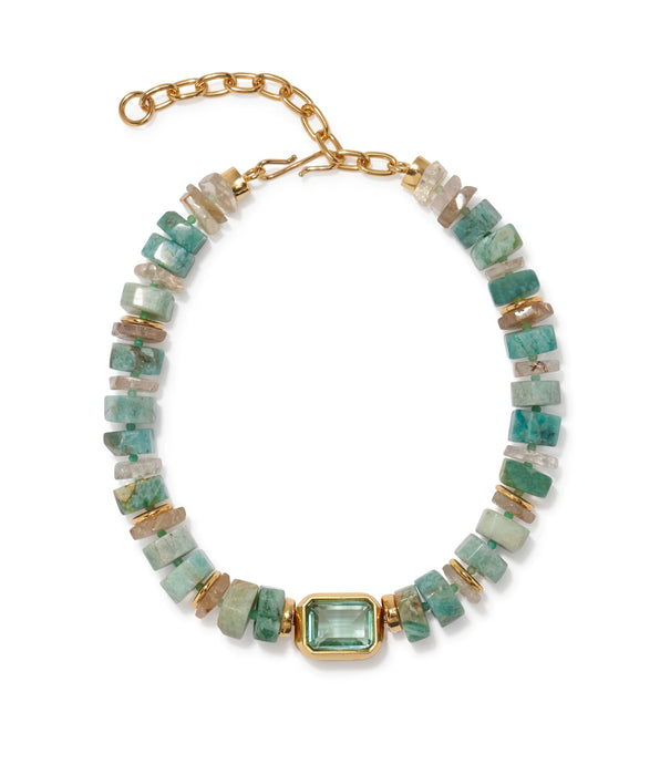Lizzie Fortunato Goddess Collar in Sage Brush