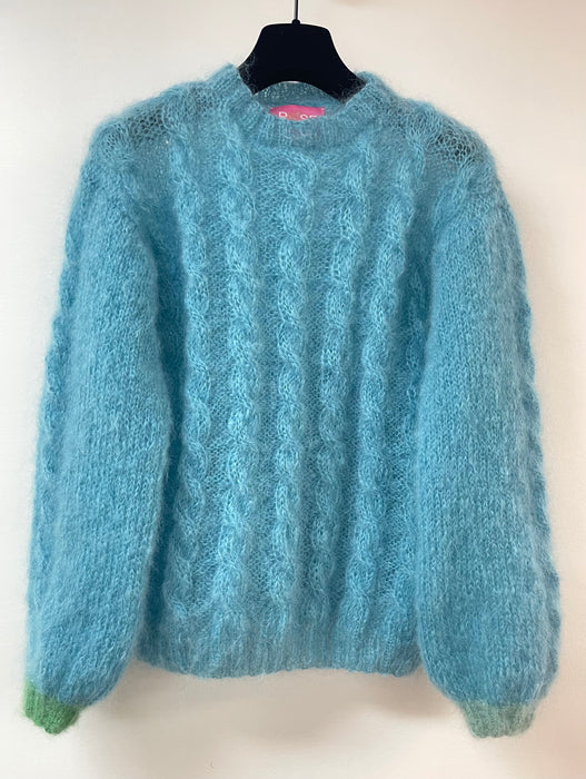 Rose Carmine MY BEAUTIFUL SWEATER (turquoise)