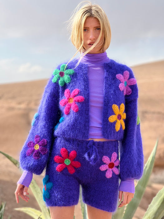 Rose Carmine Bolero Free Flowers Cardigan