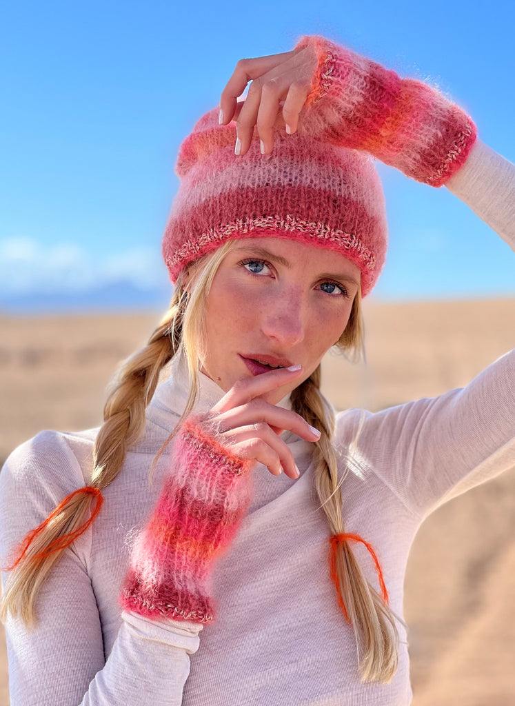 Rose Carmine Blush Stripe Hat– HIVE display picture 1