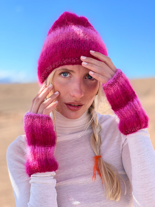 Rose Carmine Rose Stripe Hat