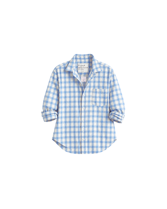 Frank and Eileen Relaxed Button-Up Shirt (Light Blue Check)