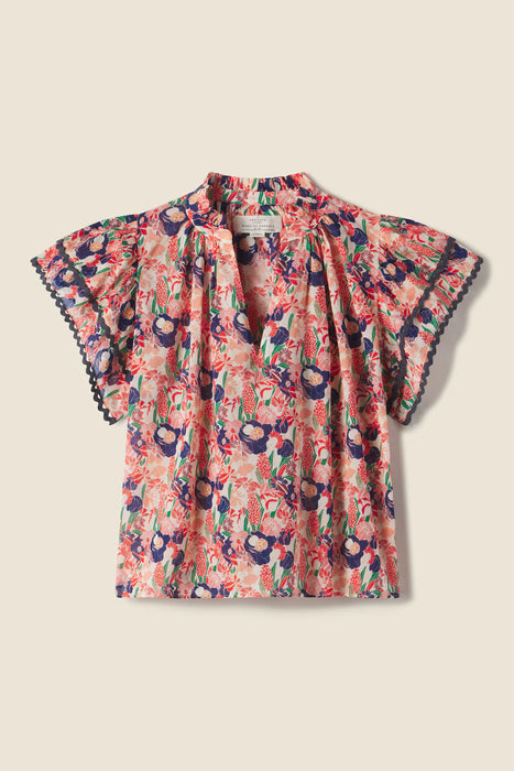 Birds of Paradis Clover Blouse (red jacintos)