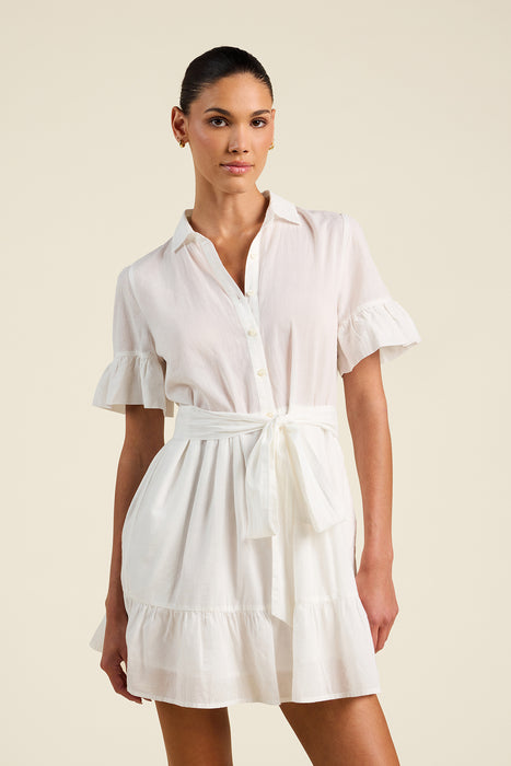 Birds of Paradis Martinique Dress White