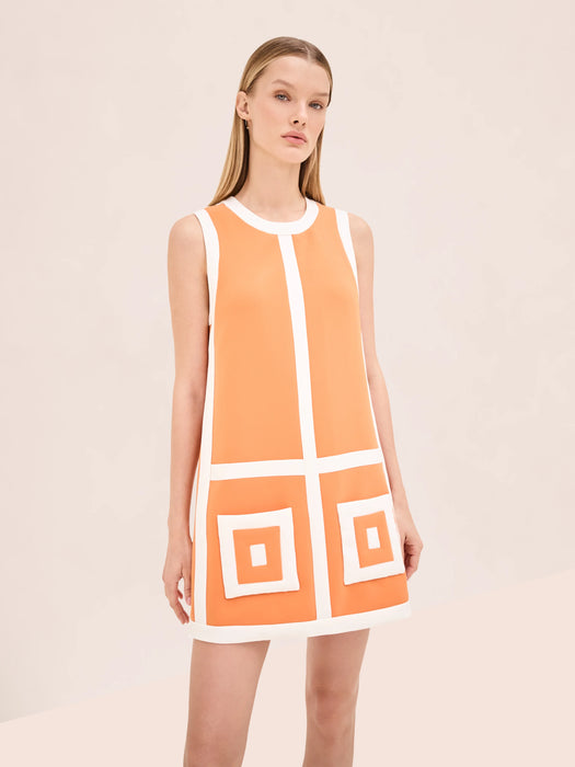 Alexis ESTARA-DRESS-EMBER/WHITE
