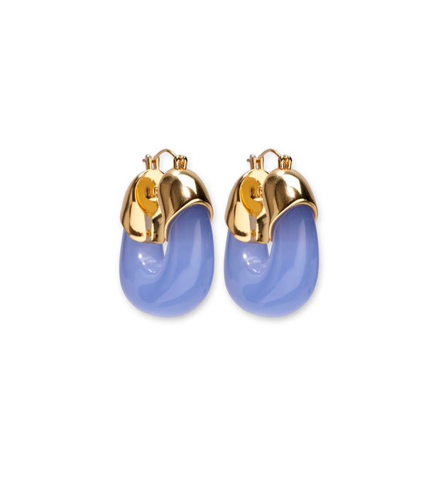 Lizzie Fortunato Mini Organic Hoops in Periwinkle