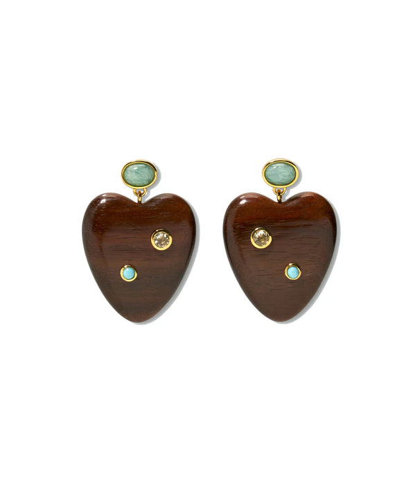 Lizzie Fortuanto Tamarind Heart Earrings