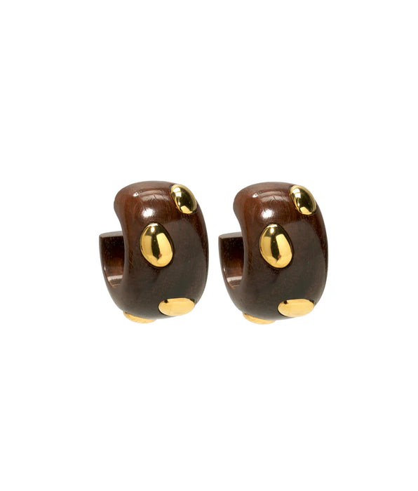 Lizzie Fortunato Acacia Gold Stud Earrings