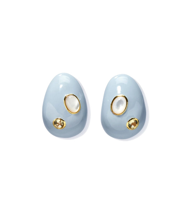 Lizzie Fortunato Mini Arp Earrings in Studded Mist