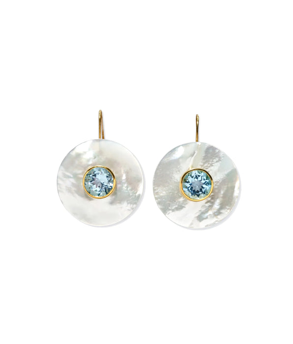 Lizzie Fortunato Taj Earrings in Blue Topaz