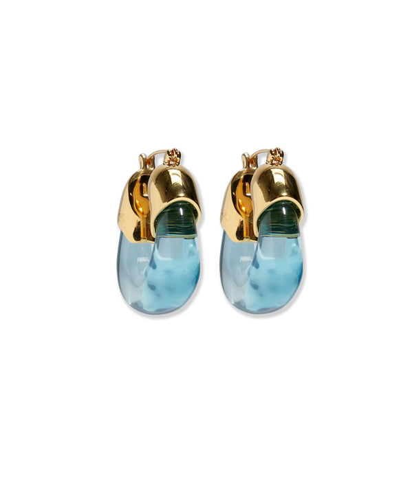 Lizzie Fortunato Mini Organic Hoops in Lagoon