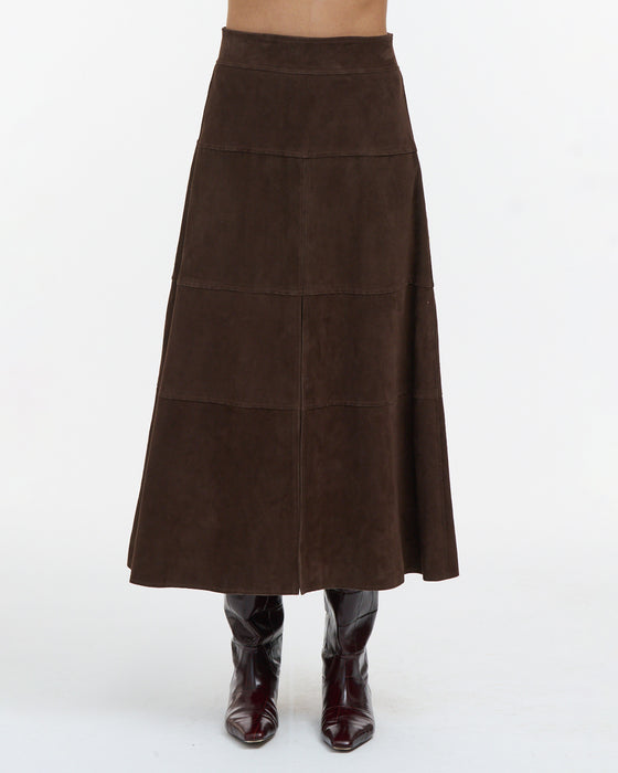 Tanya Taylor SUEDE HUDSON SKIRT