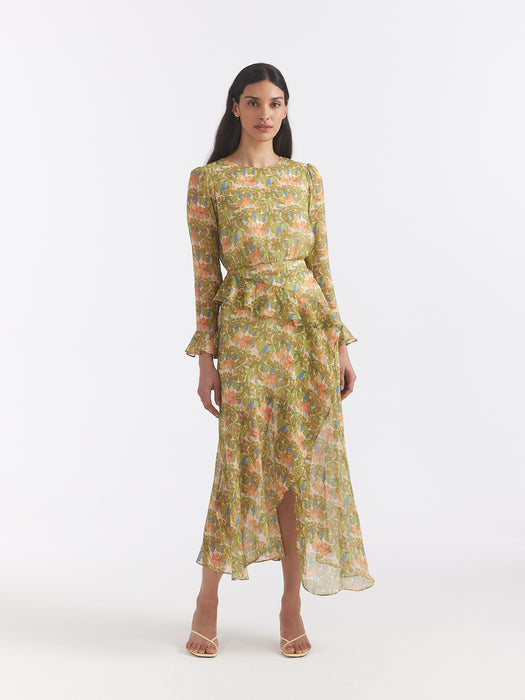 Saloni Jolene Dress (ficus garden)