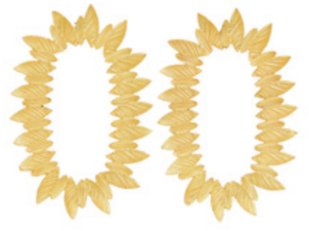 Elyssa Bass - Sunflower Large Open Earring with Leaves