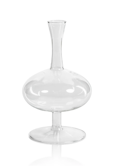 Lily Glass Footed Vase - Oval
