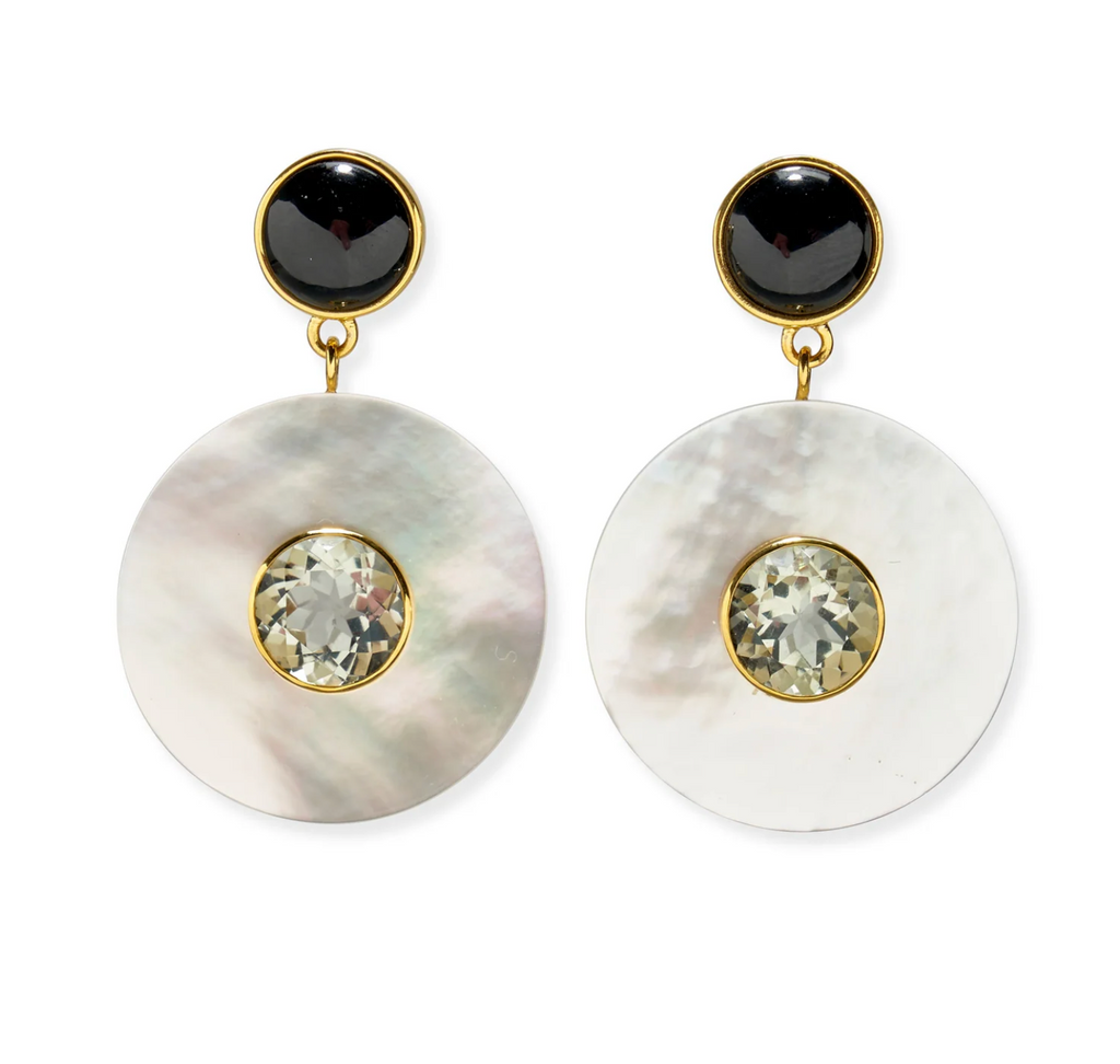Lizzie Fortunato ピアス ドロップ グリーンアメジスト LIZZIE FORTUNATO MINI ORGANIC HOOPS ピアス｜トゥモローランド