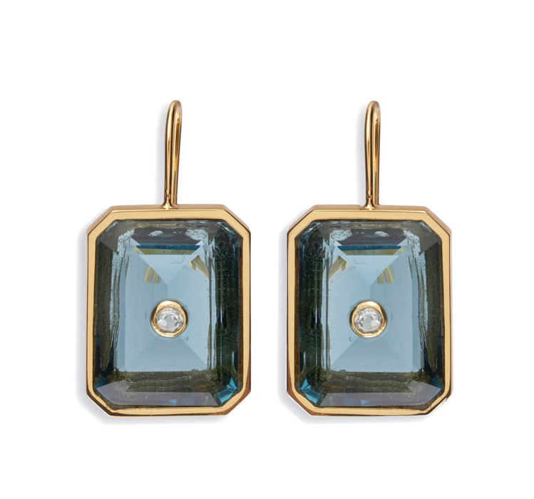 Lizzie Fortunato Tile Earrings in Denim