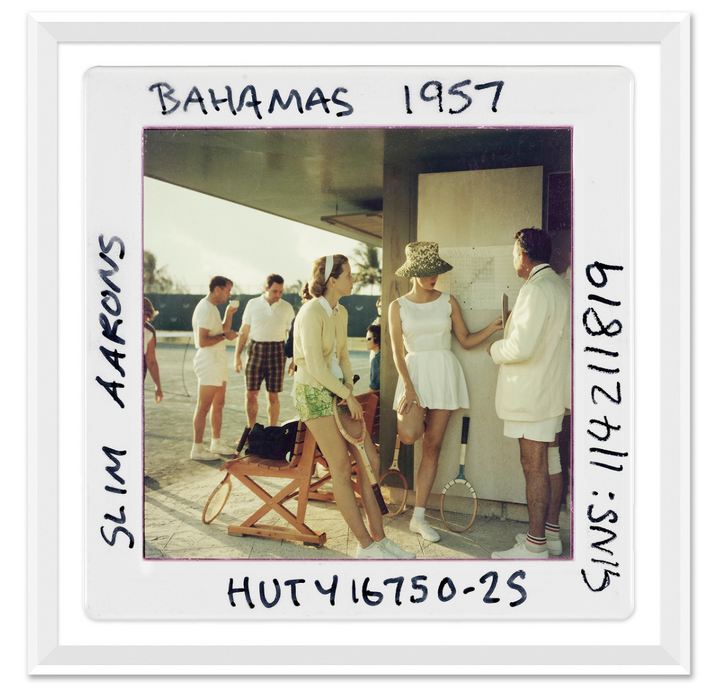GTSA-22-0079C "TENNIS IN THE BAHAMAS - SLIDE", SLIM AARONS, JANUARY 1, 1957