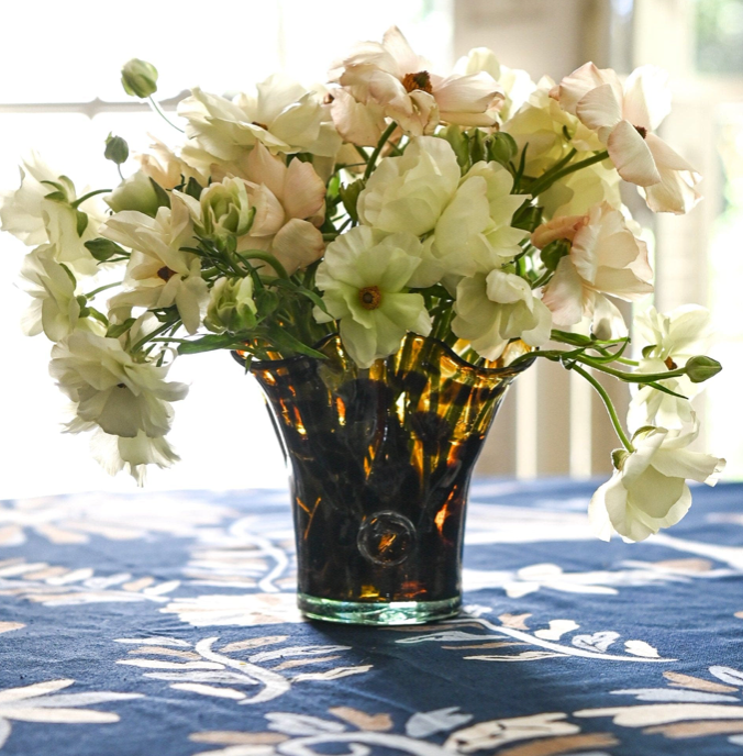 Petite Lettuce Leaf Vase (Brown Tortoise)