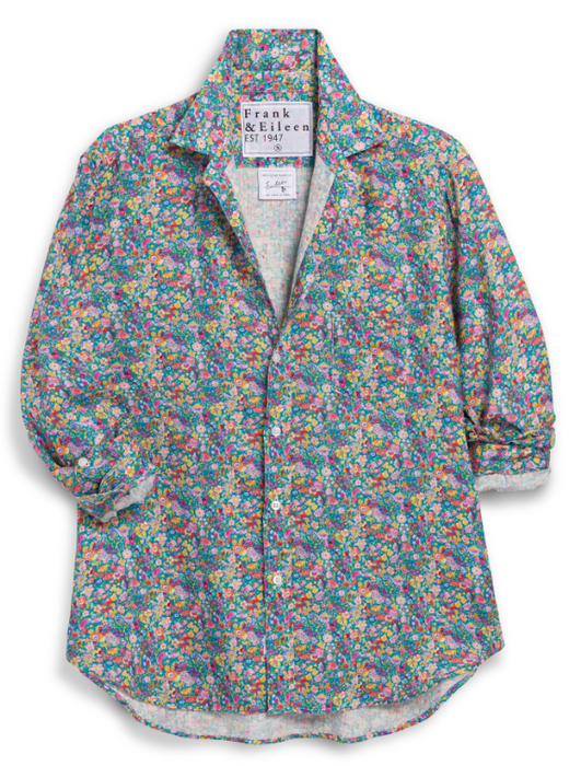 Frank and Eileen Multicolor Flowers Top