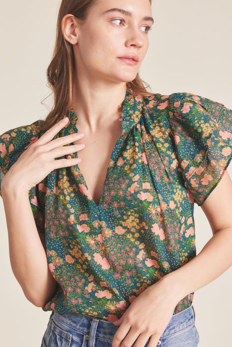 Birds of Paradis Clover Blouse (woodbine cluster)