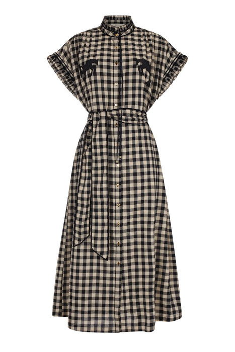 Carolina K Valerie Kaftan (black/white check)