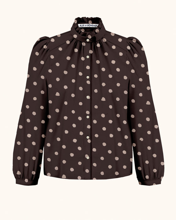 Alix of Bohemia Annabel Mahogany Dot Top