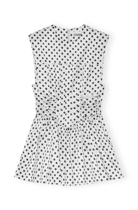 Ganni Printed Double Satin Corset Mini Dress