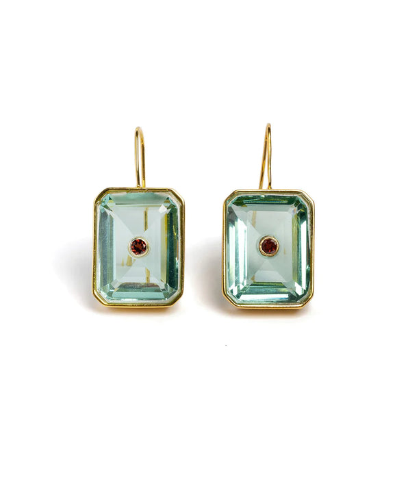 Lizzie Fortunato Tile Earrings in Aqua
