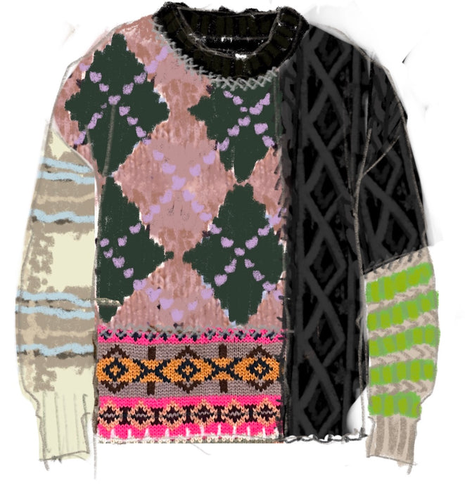 Lingua Franca Hutton Patchwork Top