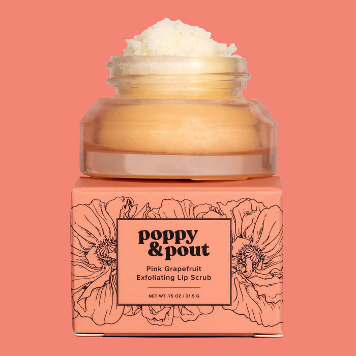 Poppy & Pout Lip Scrub, Pink Grapefruit