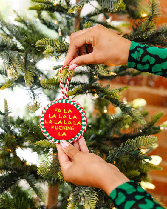 Needlepoint Ornament - Fa La La